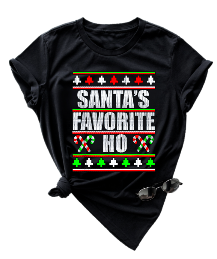 SANTA'S FAVOURITE HO ( UGLY SWEATER DESIGN )